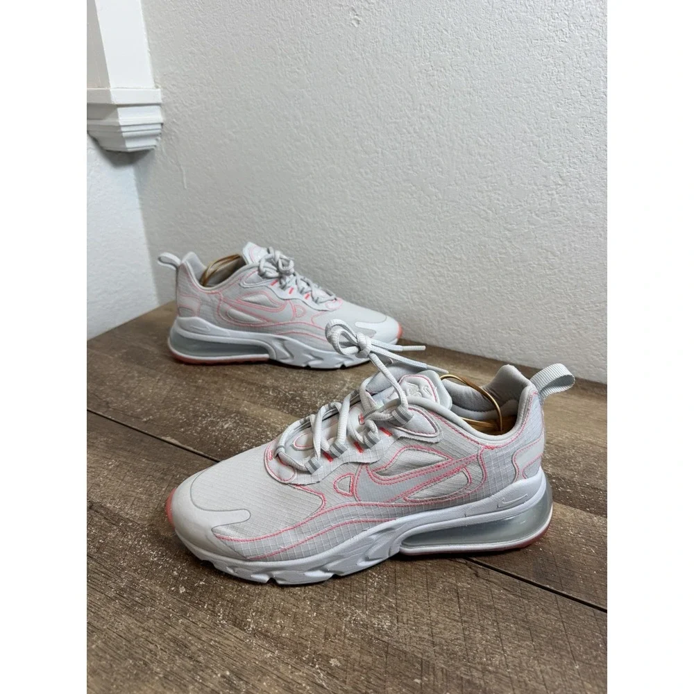 Nike Air Max 270 React SP White Flash Crimson Sneakers CQ6549-100 - Size 8.5